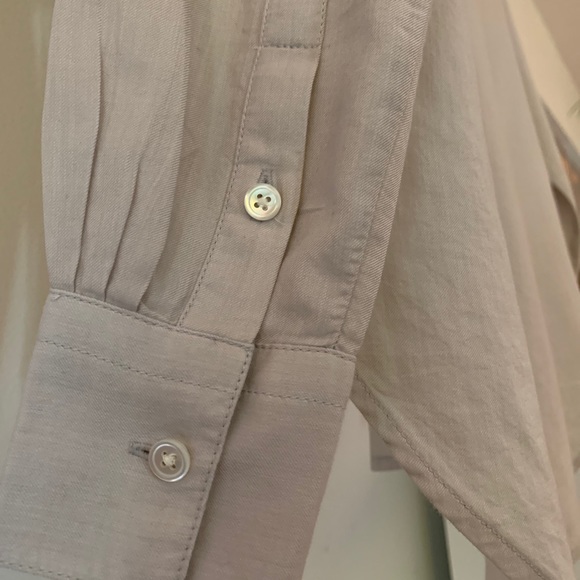 James Perse Light Grey Linen Long Sleeves Shirt - Picture 6 of 6